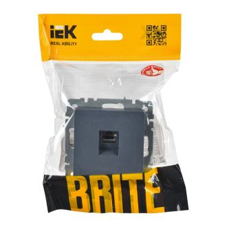 BRITE Розетка компьютерная RJ45 кат.6 маренго