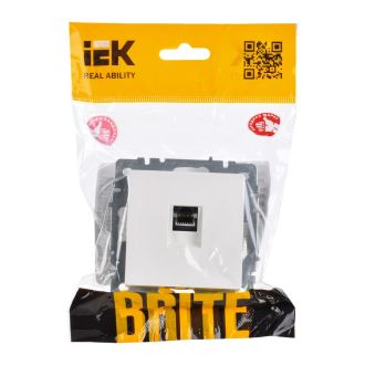BRITE Розетка компьютерная RJ45 кат.6 жемчуг