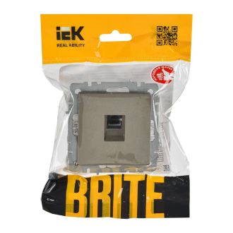 BRITE Розетка компьютерная RJ45 кат.6 шампань