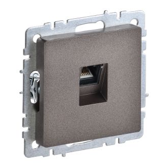 BRITE Розетка компьютерная RJ45 кат.6 темная бронза