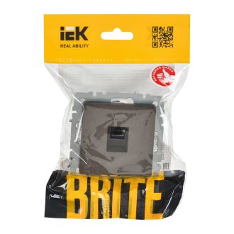 BRITE Розетка компьютерная RJ45 кат.6 темная бронза