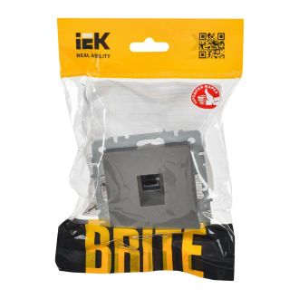 BRITE Розетка компьютерная RJ45 кат.6 сталь