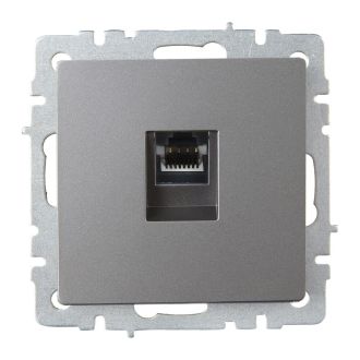 BRITE Розетка компьютерная RJ45 кат.6 сталь