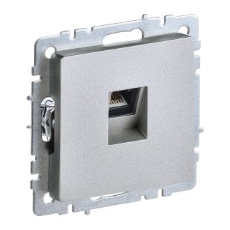 BRITE Розетка компьютерная RJ45 кат.6 алюминий
