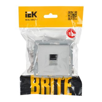 BRITE Розетка компьютерная RJ45 кат.6 алюминий