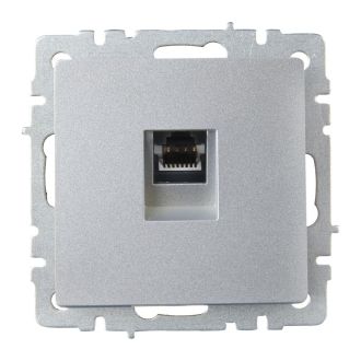 BRITE Розетка компьютерная RJ45 кат.6 алюминий