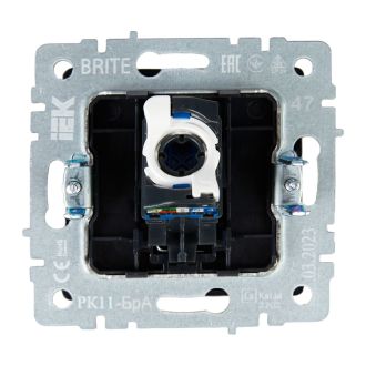 BRITE Розетка компьютерная RJ45 кат.6 алюминий