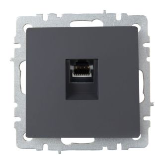BRITE Розетка компьютерная RJ45 кат.6 графит