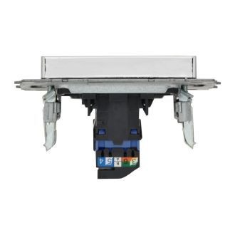 BRITE Розетка компьютерная RJ45 кат.6 металл хром/никель