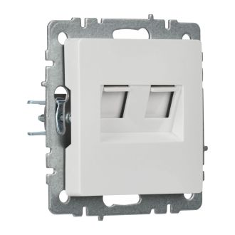 BRITE Розетка компьютерная двойная кат.5E RJ45 белый