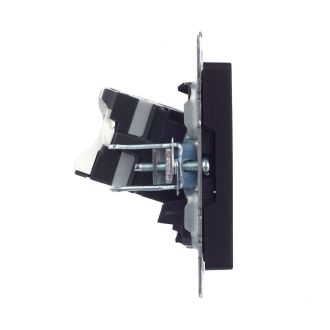 BRITE Розетка компьютерная двойная RJ45 кат.5E черный