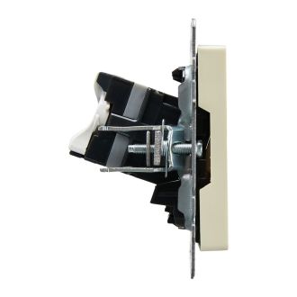 BRITE Розетка компьютерная двойная RJ45 кат.5E бежевый