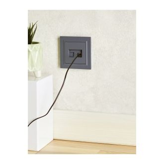 BRITE Розетка компьютерная двойная RJ45 кат.5E маренго