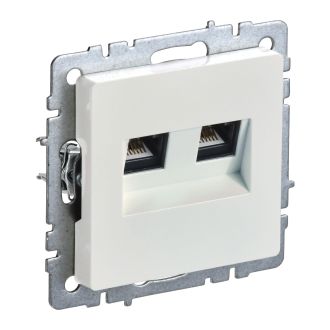 BRITE Розетка компьютерная двойная кат.5E RJ45 жемчуг