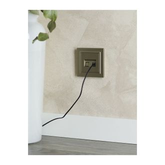 BRITE Розетка компьютерная двойная RJ45 кат.5E шампань