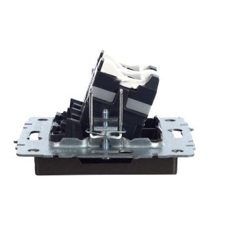 BRITE Розетка компьютерная двойная RJ45 кат.5E темная бронза