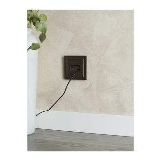 BRITE Розетка компьютерная двойная RJ45 кат.5E темная бронза