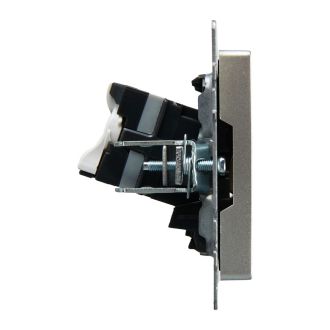 BRITE Розетка компьютерная двойная RJ45 кат.5E алюминий