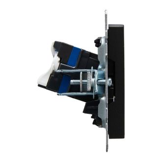 BRITE Розетка компьютерная двойная RJ45 кат.6 черный