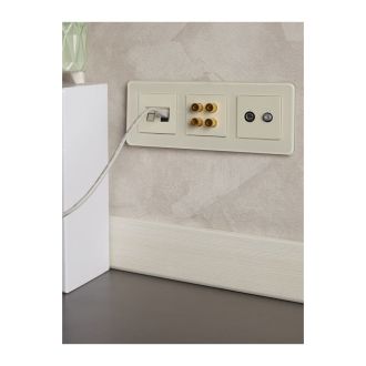 BRITE Розетка компьютерная двойная RJ45 кат.6 бежевый