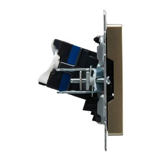 BRITE Розетка компьютерная двойная RJ45 кат.6 шампань