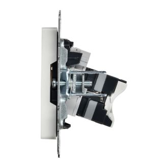 BRITE Розетка двойная RJ11+RJ45 кат.5E белый