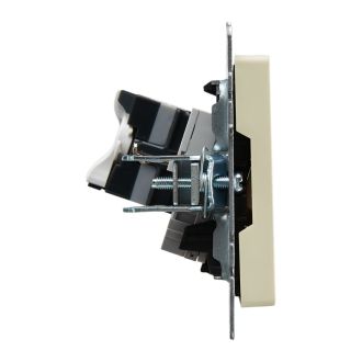 BRITE Розетка двойная RJ11+RJ45 кат.5E бежевый