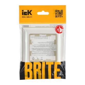BRITE Рамка 1-местная бежевый/жемчужный