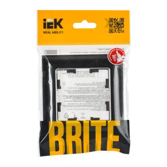 BRITE Рамка 1-местная хром/черный