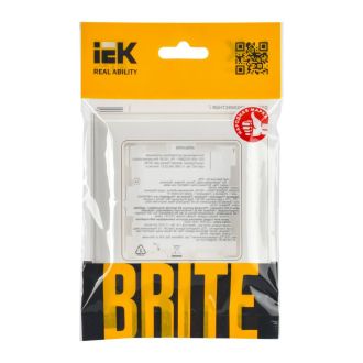 BRITE Рамка 1-местная белый/белый