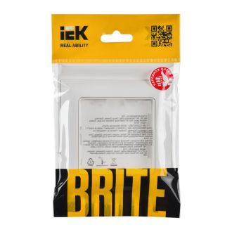 BRITE Рамка 1-местная арктический белый/белый