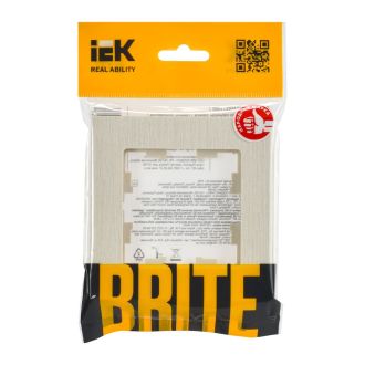 BRITE Рамка 1-местная бежевый рифленый