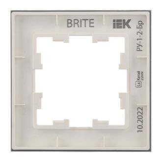 BRITE Рамка 1-местная стекло белый матовый