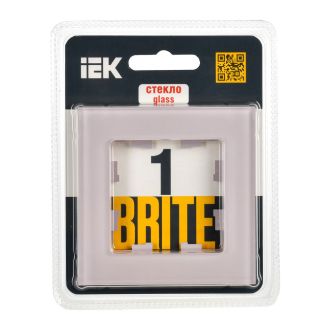 BRITE Рамка 1-местная стекло розовый матовый