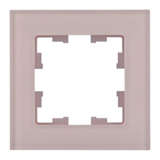 BRITE Рамка 1-местная стекло розовый матовый