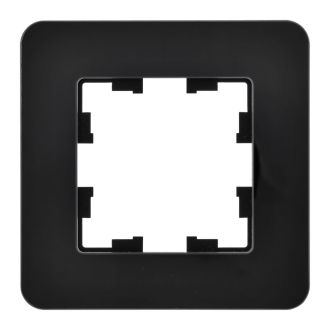 BRITE Рамка 1-местная стекло черный RE