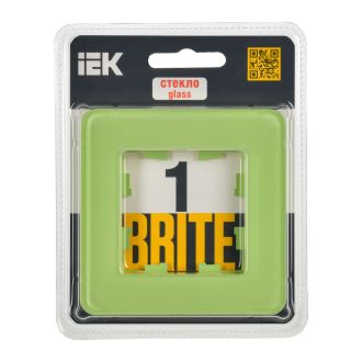 BRITE Рамка 1-местная стекло эко грин RE