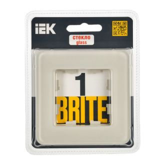 BRITE Рамка 1-местная стекло песчаный RE