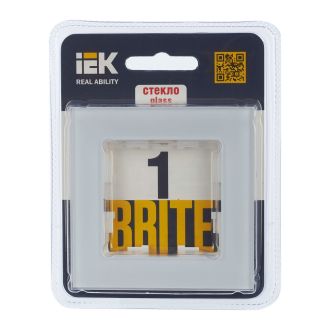 BRITE Рамка 1-местная стекло белый