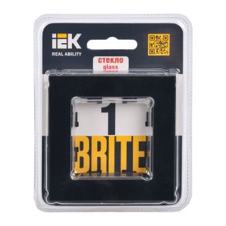 BRITE Рамка 1-местная стекло черный