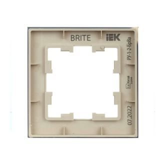 BRITE Рамка 1-местная стекло ванильный