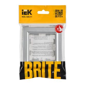 BRITE Рамка 1-местная алюминий