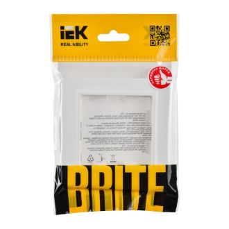 BRITE Рамка 1-местная арктический белый