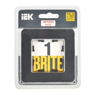 BRITE Рамка 1-местная металл черный RE