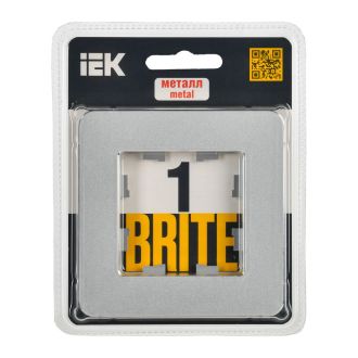BRITE Рамка 1-местная металл алюминий RE