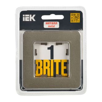 BRITE Рамка 1-местная металл латунь RE