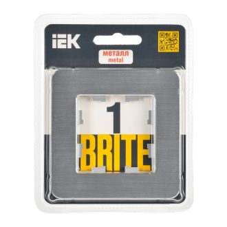 BRITE Рамка 1-местная металл алюминий RE AL