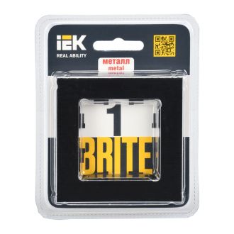 BRITE Рамка 1-местная металл черный