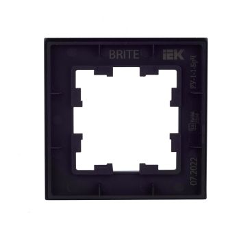 BRITE Рамка 1-местная металл черный