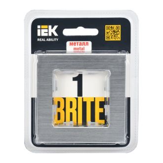 BRITE Рамка 1-местная металл алюминий